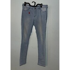 H&M Red Concept Divided Women's Light Wash Skinny Jeans Size 12 Denim NO FLAWS